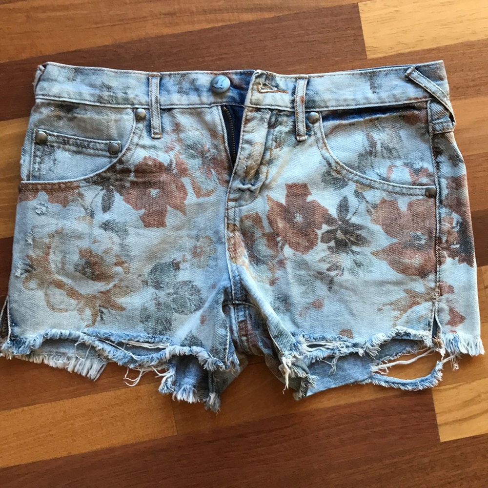 Free People jean shorts